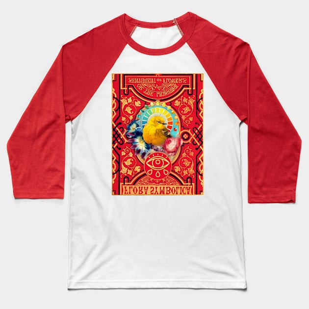 flora symbolica – yellow bird, golden heart Baseball T-Shirt by jennyariane